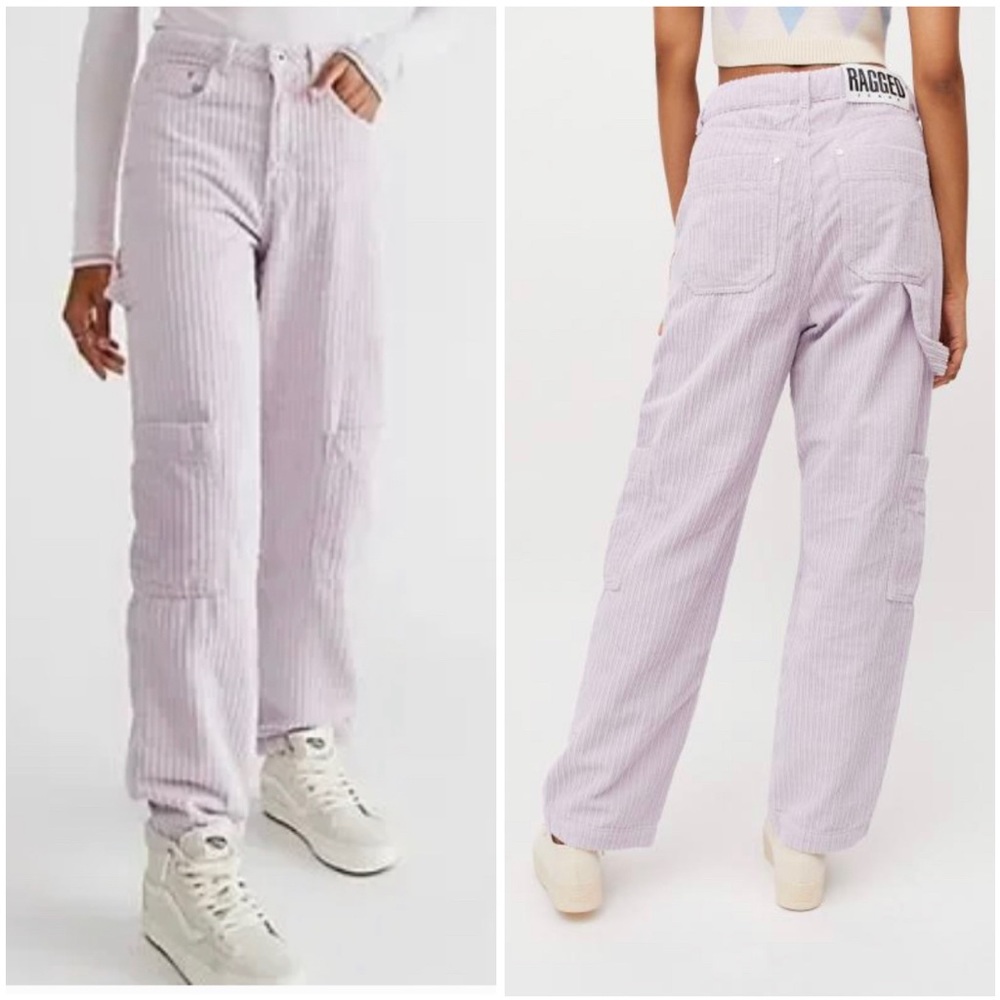 THE RAGGED PRIEST Unreal Corduroy Pant in Lavender size 24